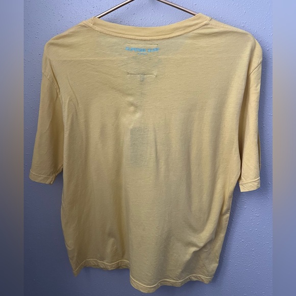 New Le Superbe Eat Pray Surf Graphic tee in Yellow Size Medium - Picture 4 of 7